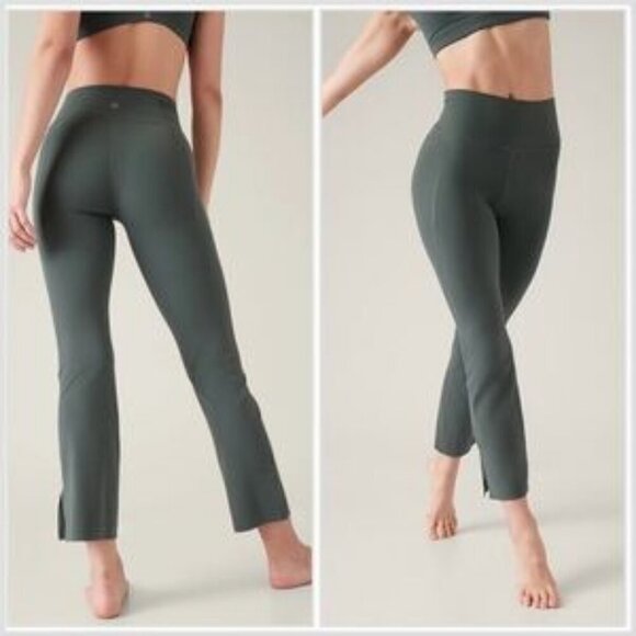 Athleta Pants - Athleta Size M Transcend Stash Crop Straight Leg, Bali Green, NWOT. Rare Color